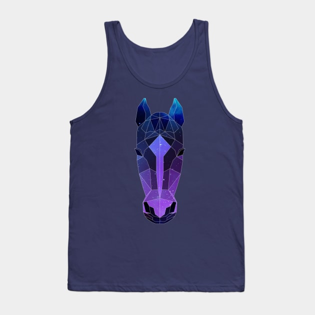 Galaxy Horse Geometric Animal Tank Top by Jay Diloy